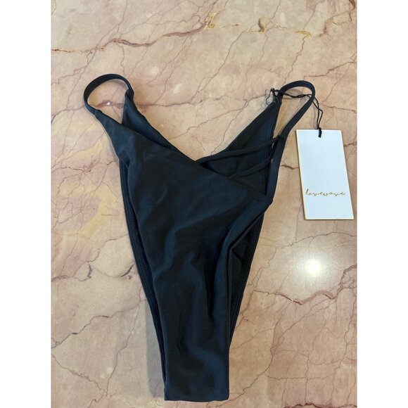 lovewave the Charley Bikini Bottom in Black Medium New Womens Swimsuit - Picture 4 of 9